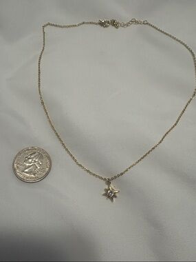 Gold Starburst Pendant Necklace - Elegant Women's Jewelry